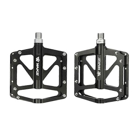 Wake Cykelpedaler Aluminiumlegering Lager Cykelpedal Plattform Svart