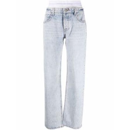 Alexander Wang, Straight Jeans Blauw, Dames, Maat:W27