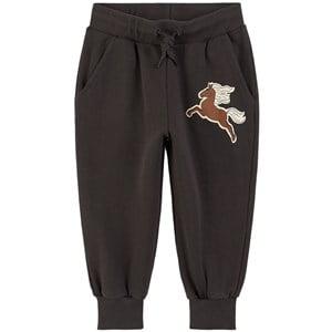 Mini Rodini Black GOTS Horses Sweatpants 92/98 cm - Bottoms - 92/98 cm - Black