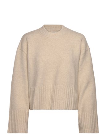 Monki Knitted Oversized Sweater - Cream - L