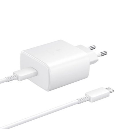 Samsung original netoplader USB-C til USB-C kabel Hurtigopladning 2.0 Hvid