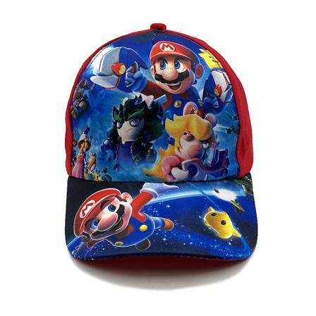 Super Mario Trykket Baseballhatt for Barn, Gutter og Jenter - Avslappet Solskjerm