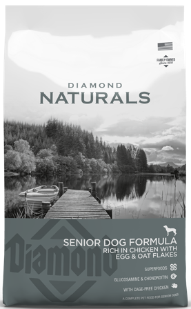 Diamond Naturals Senior Dog Chicken Egg & Oat kuivaruoka, 15 kg