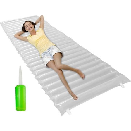 Oppblåsbar Luftmadrass, Oppblåsbar Madrass - Luftmadrass Campingmadrass - Sammenleggbar Komfortabel Madrass, Oppblåsbar Reisemadrass med Luftpumpe