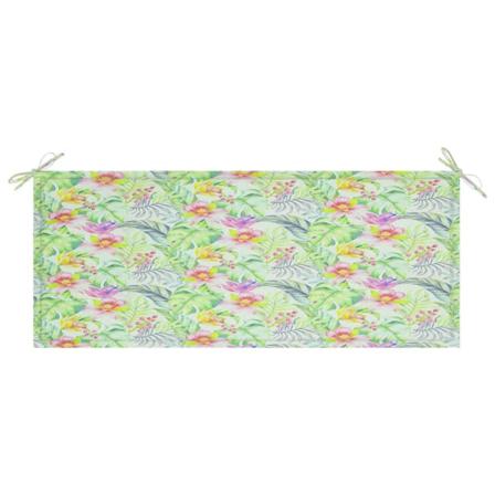 Vidaxl Dyna För Trädgårdsbänk Bladmönster 120x50x4 Cm Tyg Multifärg