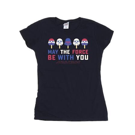 Star Wars: A New Hope Dam T-shirt i bomull för kvinnor/damer, marinblå, storlek S Navy Blue S