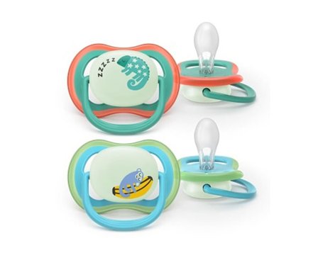Philips Avent Ultra Air Blå/Turkis 2-Pak Nat 6-18 mdr, Børn & Forældre, Sutter, Silikonesutter
