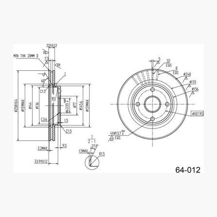 Bromsskiva - Biltema