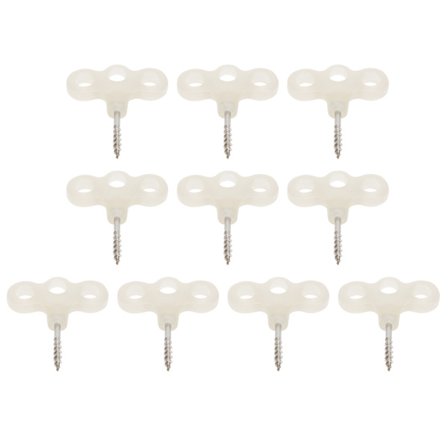 10 stk. campingteltpløkker selvlysende spiralskrue teltpløkker 3 øjer jordreb søm