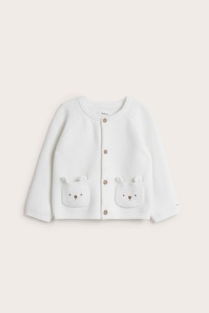 Newbie | Cardigan med søte lommer | Offwhite