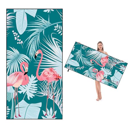 Mikrofiber Strandhåndklæde til Voksne - Oversized Rejse Strandhåndklæder - 150*75cm Hurtigtørrende Pool Håndklæder