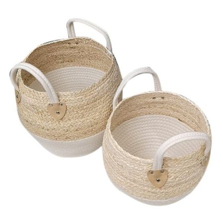 Säilytyskori, koristeellinen kori, vaatekori kahvalla Säilytyskori Työpöydän säilytyslaatikko, Peittämätön kori 2 kpl