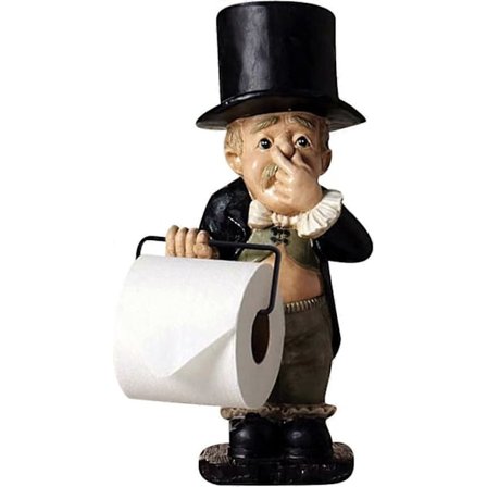 Toalettpapirholder Super Søt Morsom Resin Toalett Butler Ornamenter
