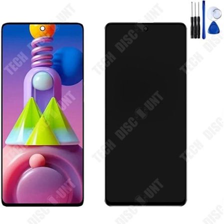 Telefon skärm - TD - Samsung M51 - LCD OLED - 5,5 tum - Svart