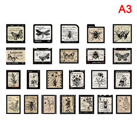 46 St Kawaii Vintage Paper Stationery Sticker Set Djur För
