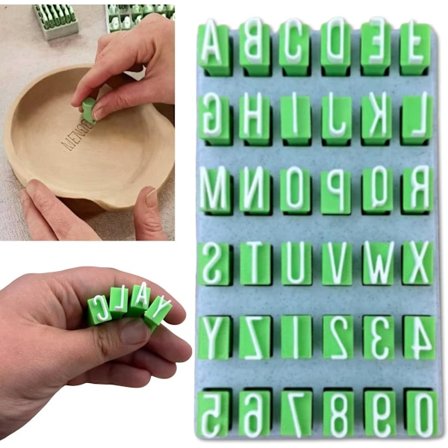 Stempler - Alfabet Stempelværktøj - Lerstempler - Alfabet Stempelsæt - Bærbart Håndværksudstyr - Alfabet, Tal & Symboler - DIY Håndværksforme