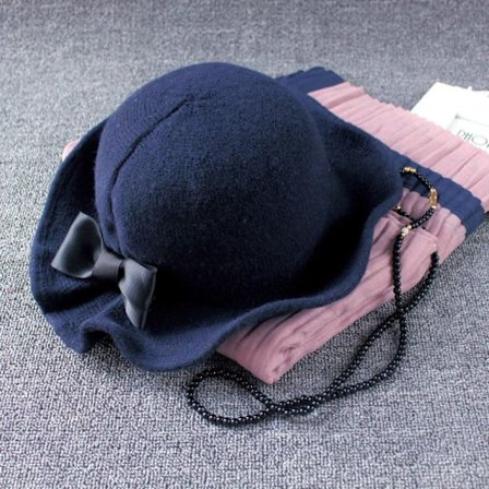Ull Bucket Hats Dam Bowler Hat BLÅ