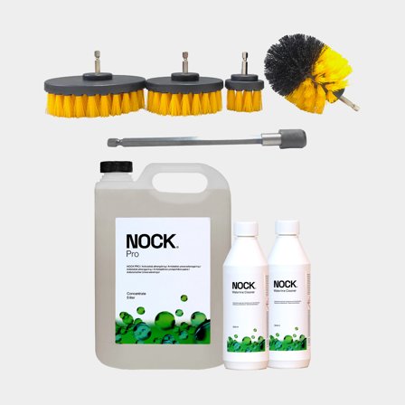 Medium Boat Care Kit for Autumn & Spring NOCK, boats 35 - 50 feet (inland waters), with antistatic all-purpose boat cleaner, 5 liters + waterline 