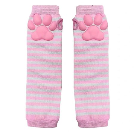 Kawaii Kattass Vantar Søte Myke 3D Tåre Bønner Fingerløse Hansker Katteklo Tasser Dyner Ermer Katte Cosplay Tilbehør