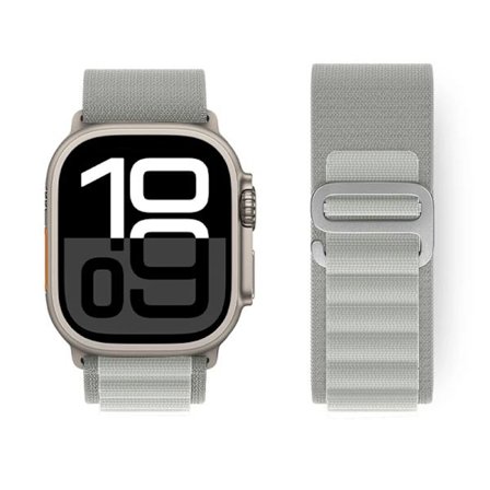Alpine Loop sportsreim for Apple Watch Ultra 2 & Series 10/9/8/SE, 49-40mm, lys grå[JSR]
