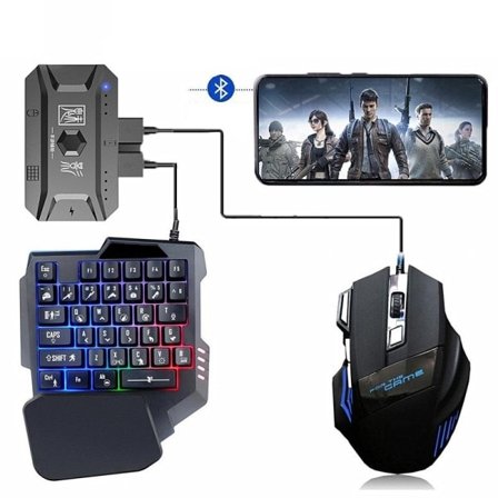 Mobil Kontroller Gaming Tangentbord Mus Konverterare PUBG Mobil Kontroller Gamepad Bluetooth 5.0