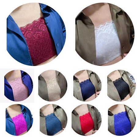 10 st Kvinnlig Spets Clip-on BH Dekorativ Panel Väst