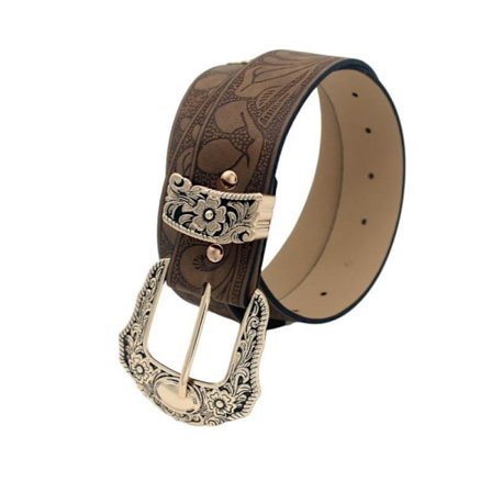 Justerbar Vintage Western Cowboy Bælte til Kvinder og Mænd - Cowboy-Stil Graveret Spænde Bælte til Jeans Bukser Kjoler