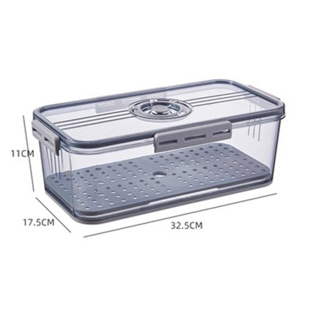 Kylskåpsförvaringslåda Transparent livsmedelsklassad PET-plastkronograf Frysförvaringslåda