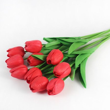 Konstgjorda Blommor Sidentulpaner RÖDA - spot försäljning