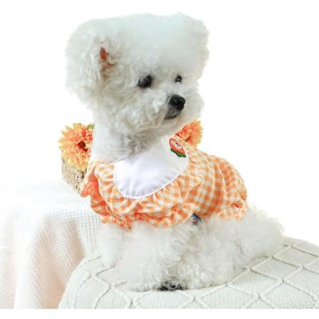 Hundeklær Valpepyjamas Jumpsuit Antrekk Hund Overalls Skjorter Rutete Mønster Gulrot Kanin Kostyme Katt Klær Chihuahua Yorkies Klær Oransje M
