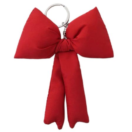 Stilfuld Bowknot Nøglering Tilbehør Sjov og Livlig Taske Vedhæng Charm Kreativ Bowknot Vedhæng Nøglering Taske Dekorationer Hvid