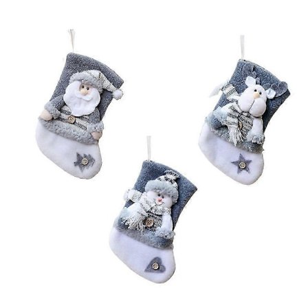 Väskhängande Dekoration Julstrumpa Flerfärgad 20*11cm Flanell Träd Hängande 3st[YJD]