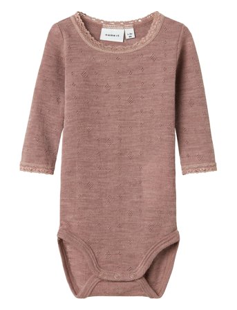 Nbfwang Wool Needle Ls Body Solid Noos Pink Name It