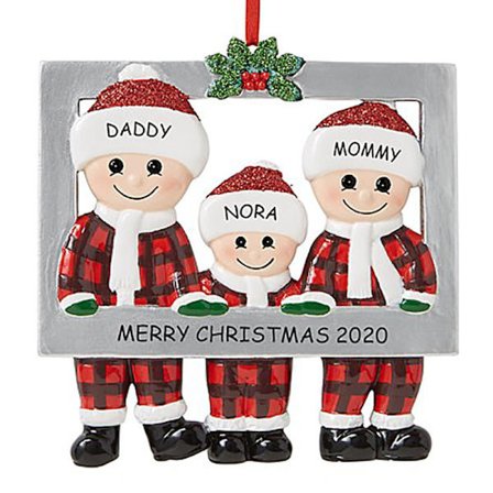 Jultomte Ornament Julhänge Kreativ Söt Familjefoto Ram Julgransdekoration