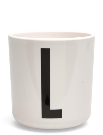 Kids Personal Eco Cup White Design Letters