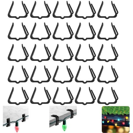 30 stk - Julelys klips - Lysklips - Plastklips - Lys kroker - Party lys klips