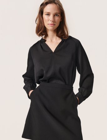 Soaked in Luxury Slioana Blouse Ls - Black - XS