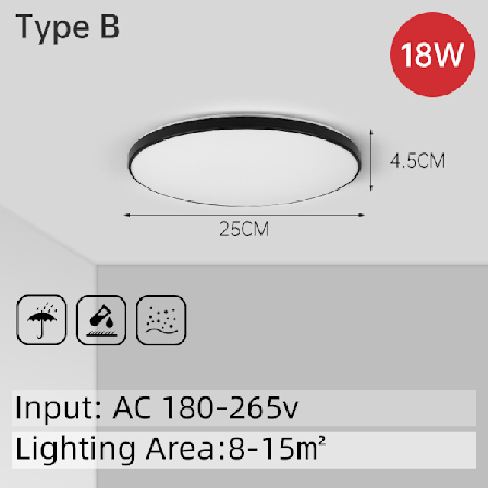 Modern hängande lampa, LED smart panel hängande lampa, kök lampa, sovrum heminredning i 3 färger