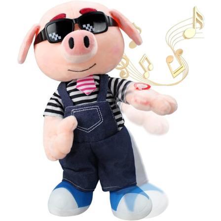 Gris Peluche, Vinkende Syngende Dansende Gris Plysj Interaktive Leker, Morsomme Animasjon Baby Plysjdyr Elektronisk Kjæledyr Gris Leker Barn Gaver