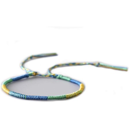 Flettet voks tråd armbånd | Mann Kvinne | Vennskapsarmbånd | Håndlaget | for menn og kvinner