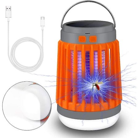 Campinglampe Solcelle Campinglampe UV-lys Insektdræber Myggefælde Campinglanterne