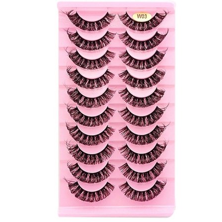 10 Par Russia Volume DD Curl Faux Mink Falska Fransar
