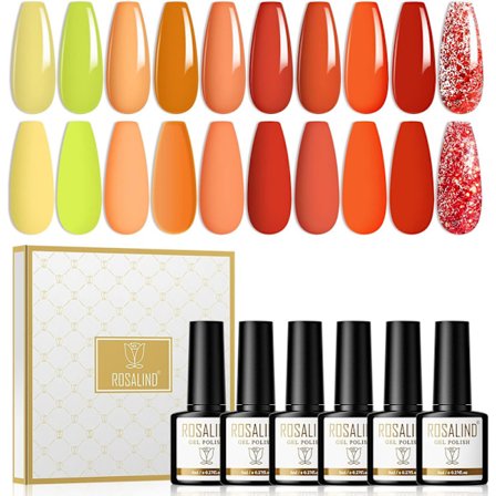 Gel nagellack set 10 färger gel nagellack UV LED gel nagellack grönt orange rött kit för nageldesign 10ml