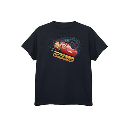Bilar Flickor Blixten McQueen Bomull T-shirt 7-8 år Svart
