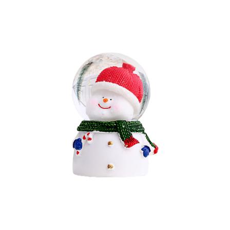 Julenisse snømann form snøklode LED opplyst lysende glødende rund ball julebord dekorasjon ornament gave