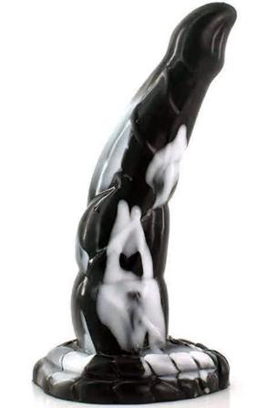 Lonykle Dildo Black/White 21,5 cm Dragon dildo - Blushme.se
