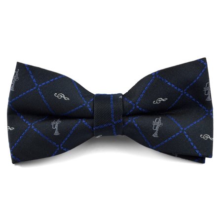 Blue & Black Music Pre-Tied Bow Tie for Men - Pre-tied bow ties
