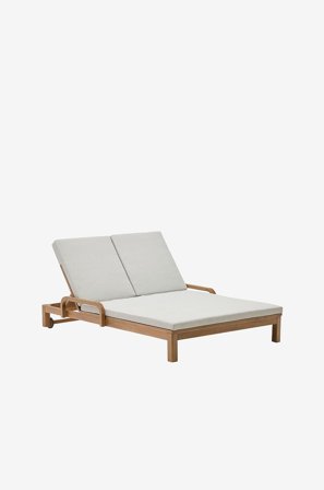 Kave Home - Sonsaura dobbel solseng laget av 100% Fsc massivt eukalyptustre - Beige - Solstoler - Fra Homeroom