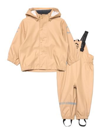 Pu Rain W. Susp. Recycled Outerwear Rainwear Rainwear Sets Beige Mikk-Line