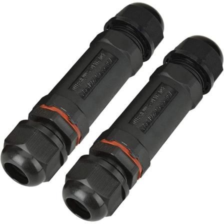 Ledningskobling 2-pakning Vanntett Ip68 Jaktboks Koblingssleeve For 1-13mm Kabeldiameter Svart